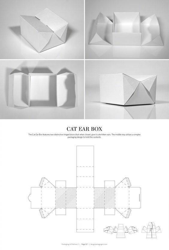 一组创意纸盒包装结构展开图