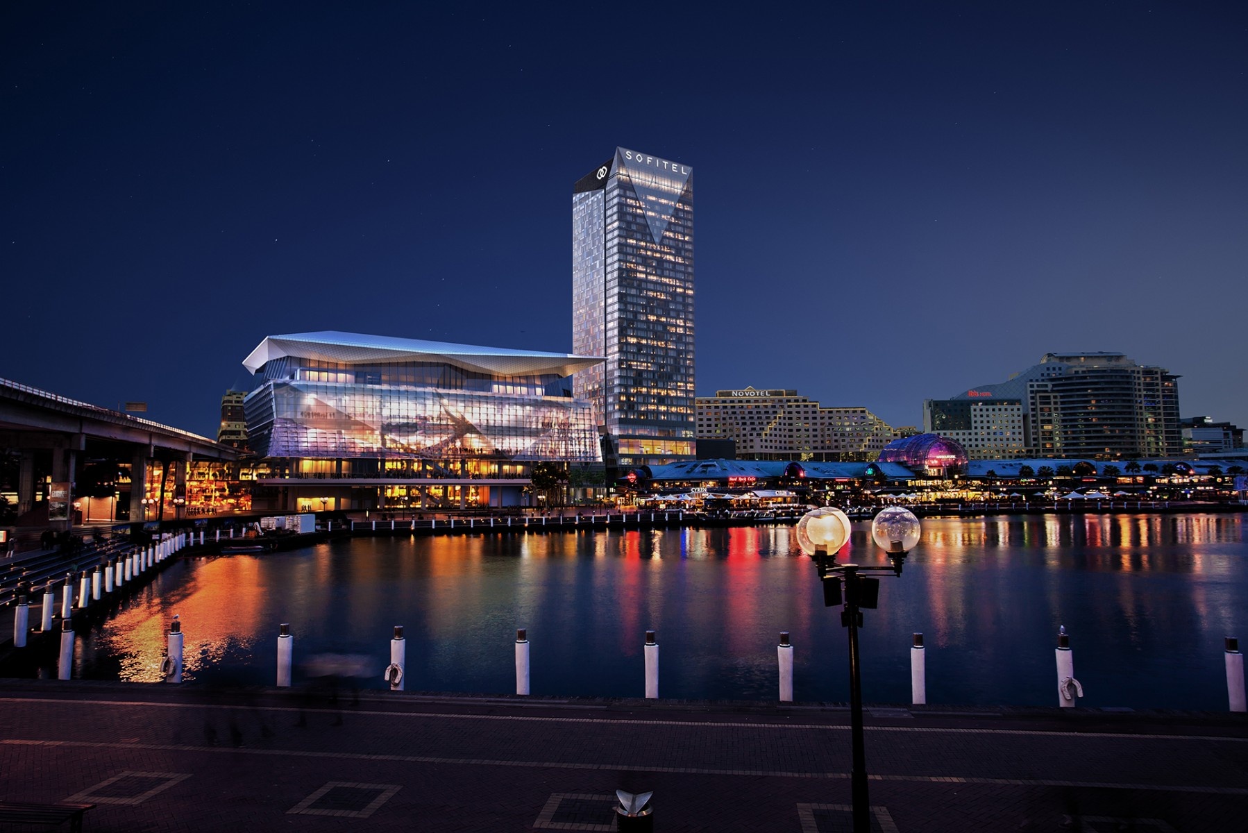 达令港位于澳大利亚新南威尔士州悉尼