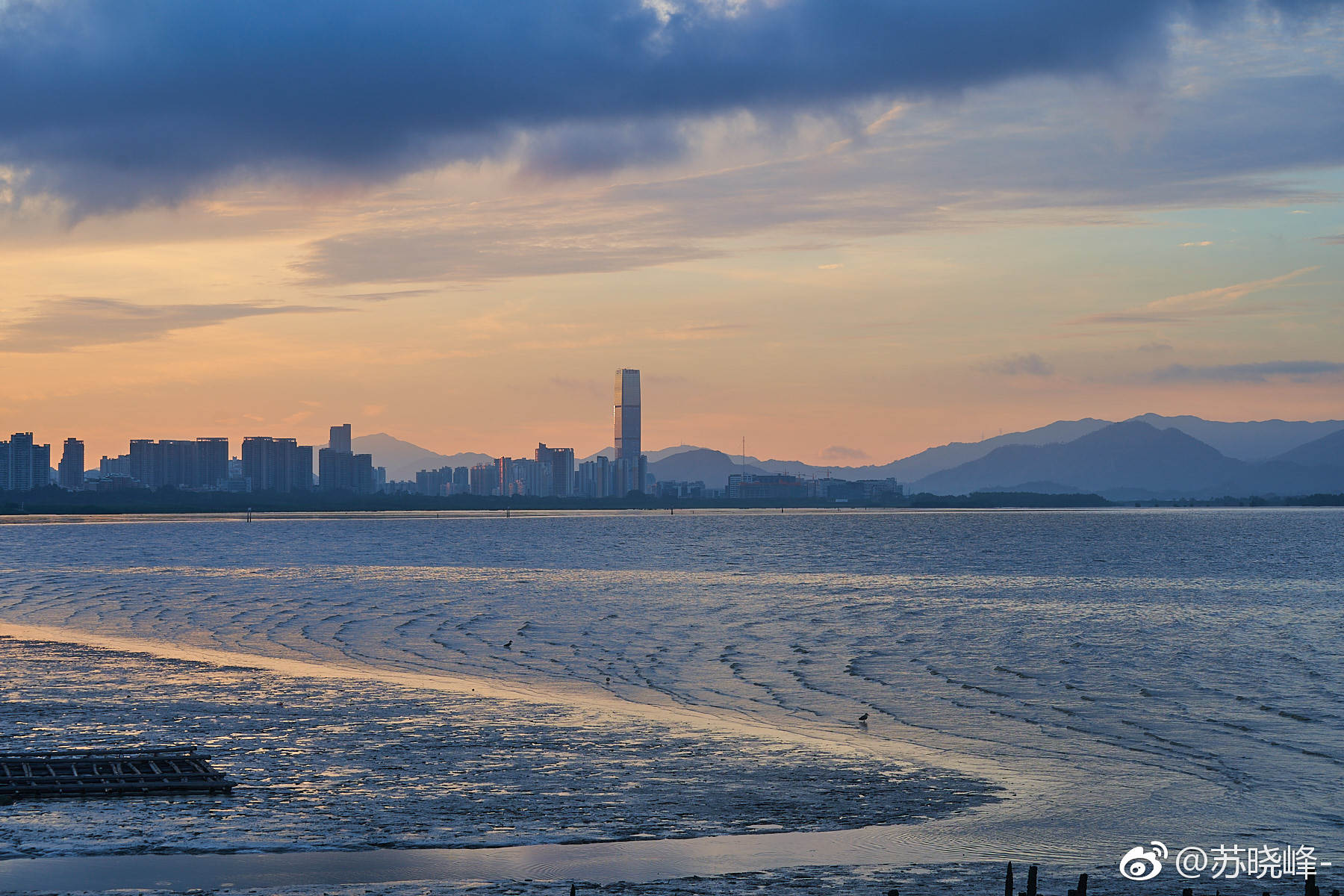 深圳湾滩涂光影