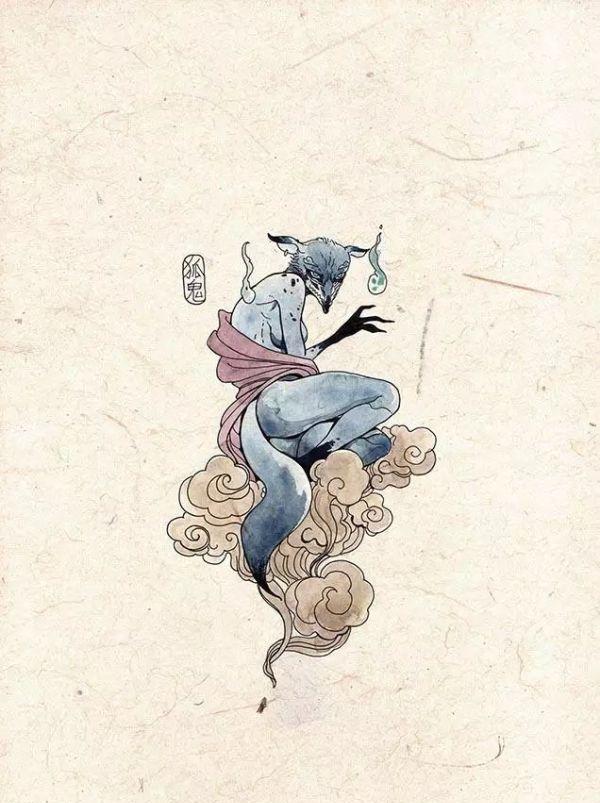 狐鬼,这是狐狸死后化为的鬼,其故事多于蛇鬼的故事相似.