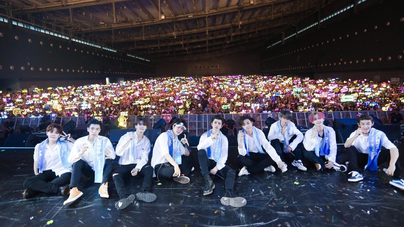 Ninepercent长沙粉丝见面会,百分九少年演绎《