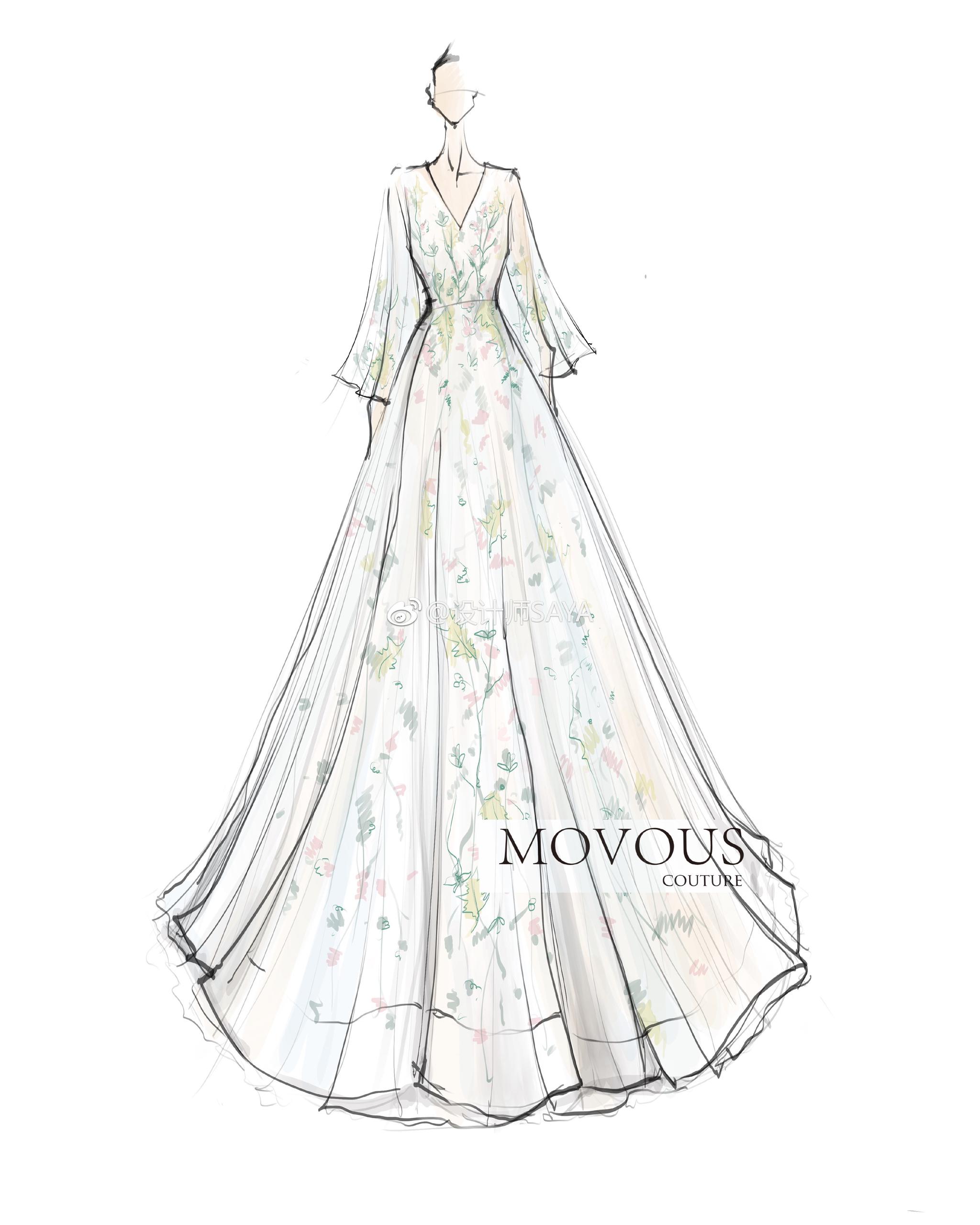 2017movous的那些经典款婚纱设计师图纸