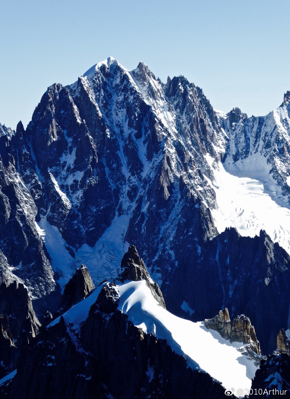 我在欧洲最高峰勃朗峰上望风景|勃朗峰|最高峰|银白色_新浪新闻