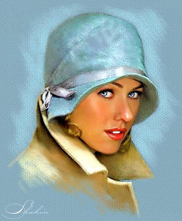 美国艺术家最美色粉明星肖像画,实在太美了!