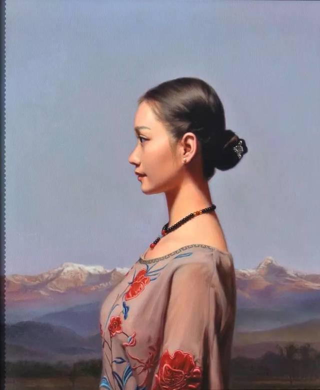 青年油画家赵也唯美写实人物油画欣赏