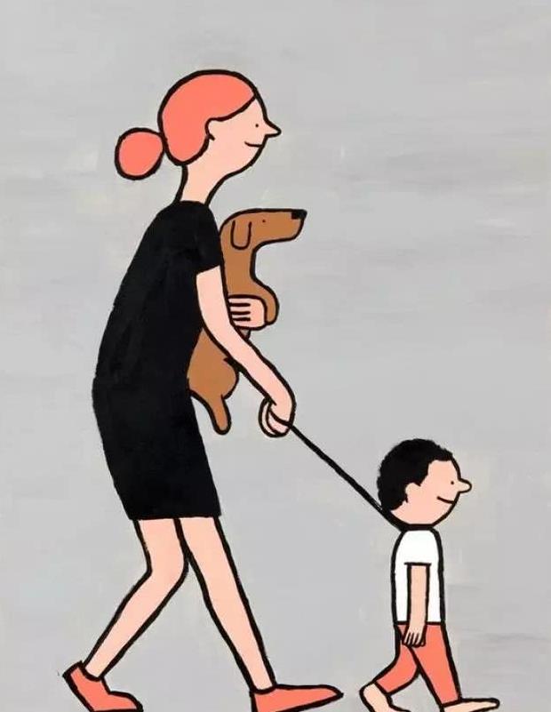 极度讽刺的插图:绝对有你的影子