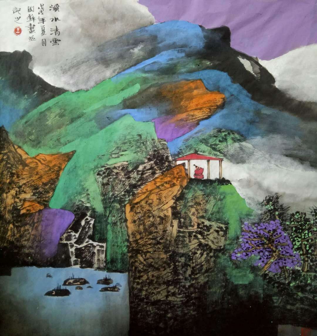 王国锋老师故园清秋重色彩作品欣赏