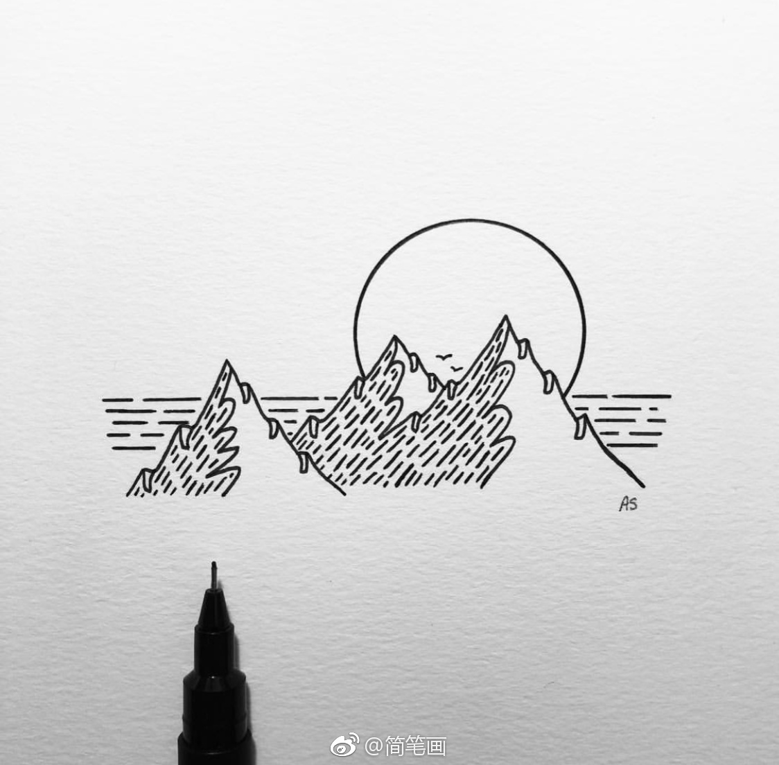 针管笔风景小插画byalstockerdraws