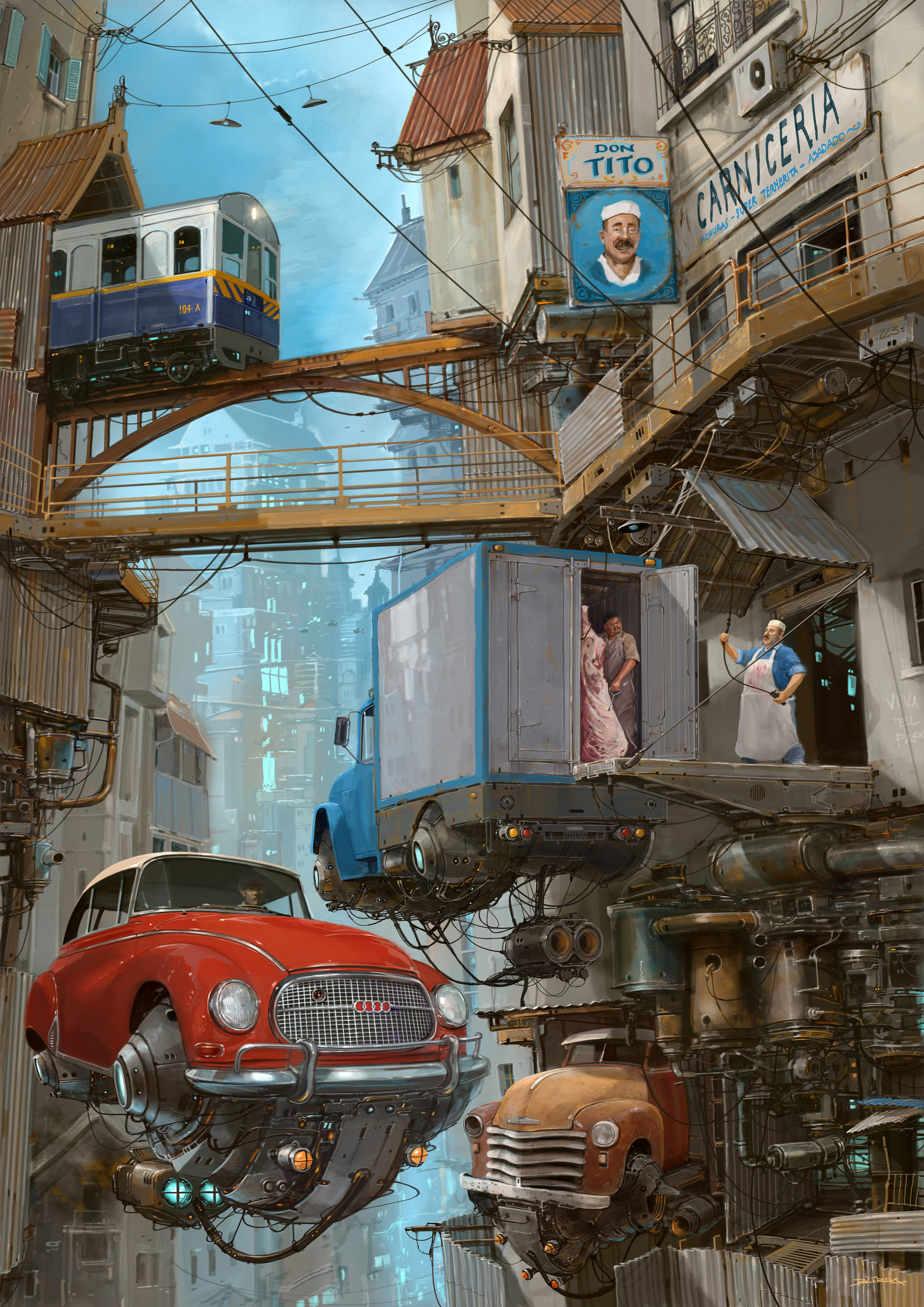 作品赏析 alejandro burdisio, 阿根廷概念设计师复古未来主义~传送门