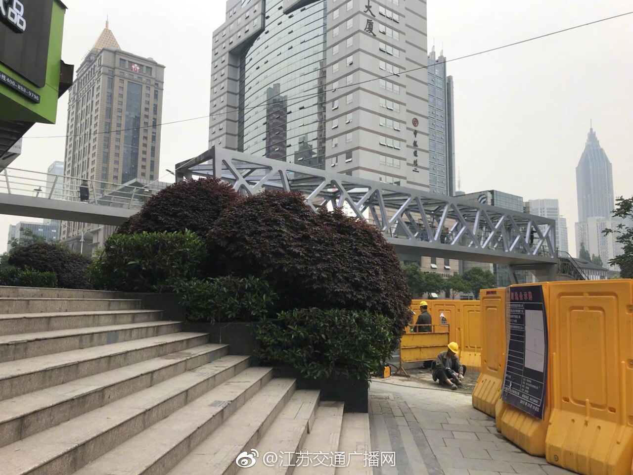 南京新街口唯一一座人行天桥——洪武路天桥马上回归啦!