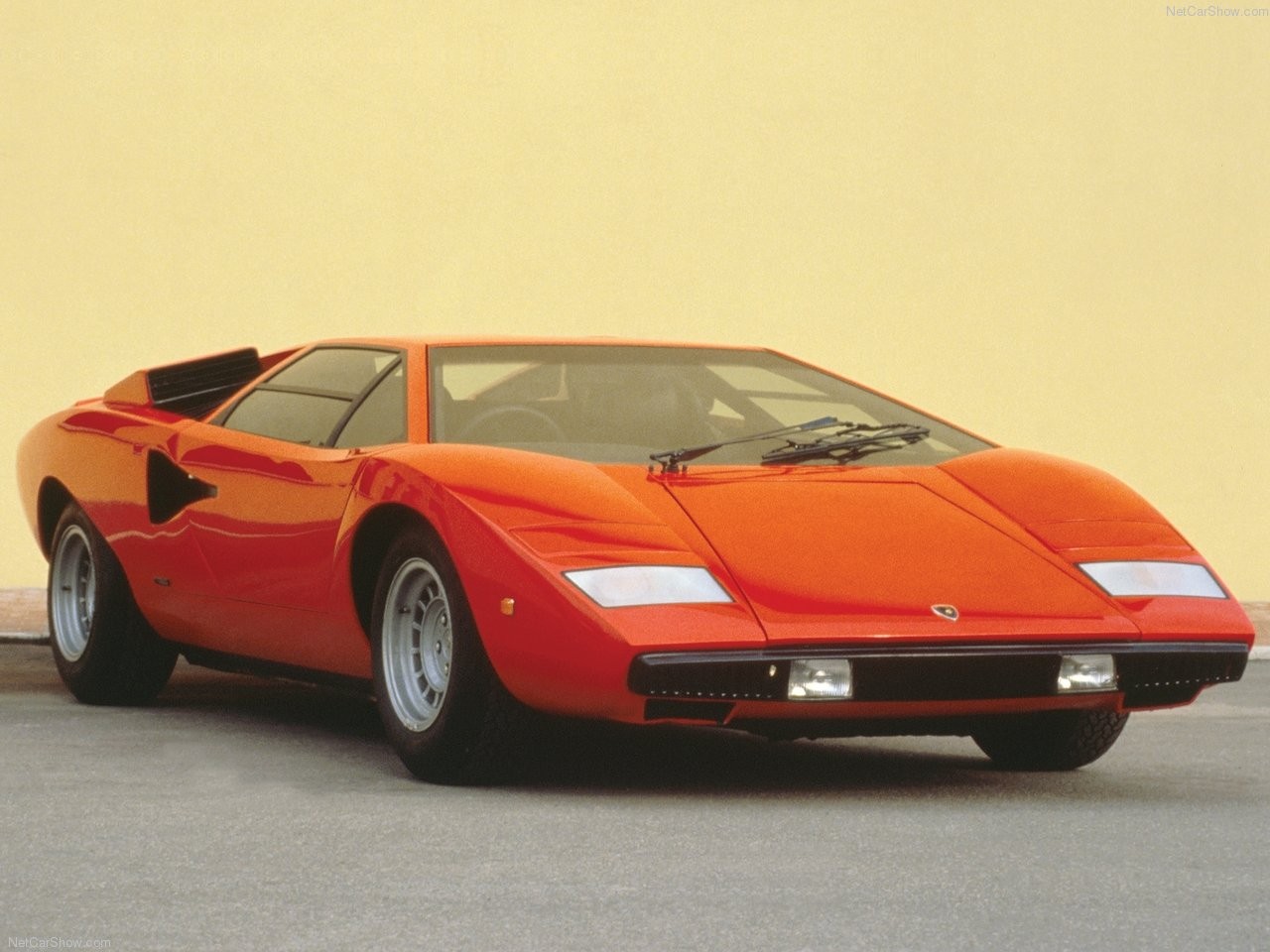 1973年的兰博基尼 countach lp 400,流畅的线条,简单清新!