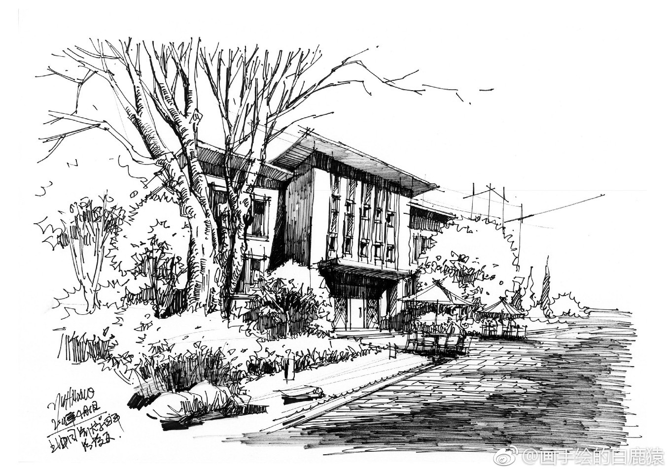 宇航的钢笔画同济写生,欢迎喜欢的小伙伴多多转发 @夏克梁的微博