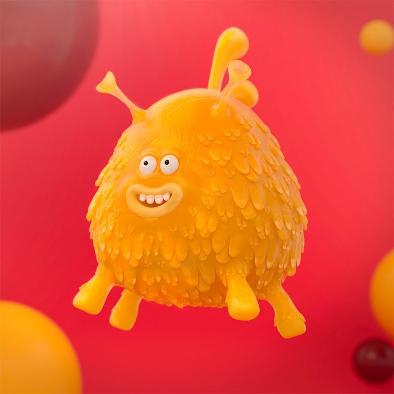 萌萌可爱的3d小怪物.