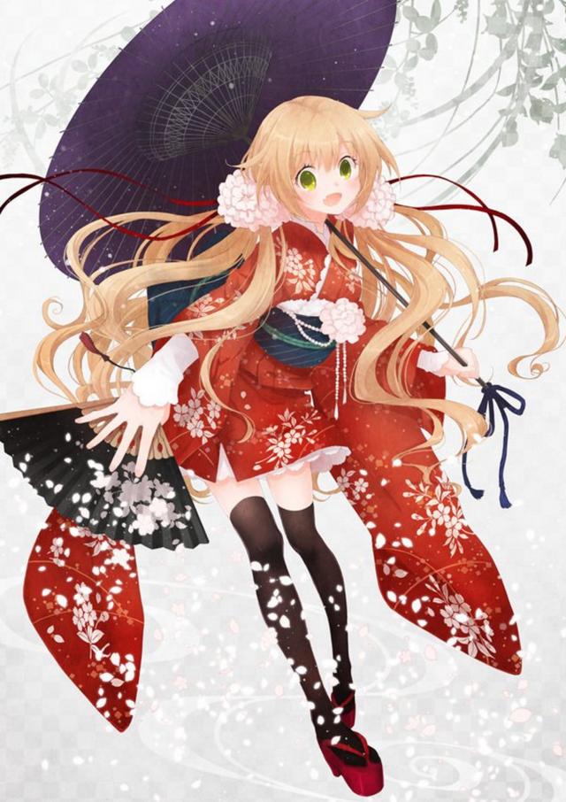 动漫图集和服美少女