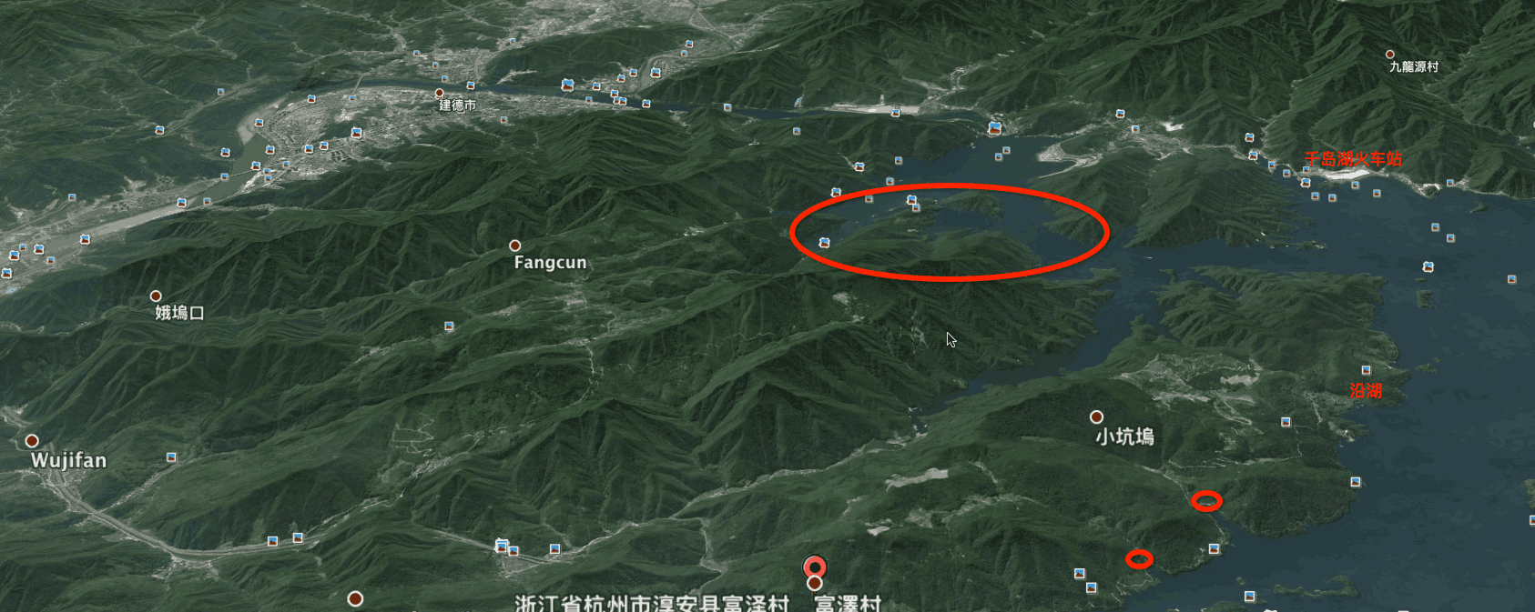 千岛湖卫星地图图片