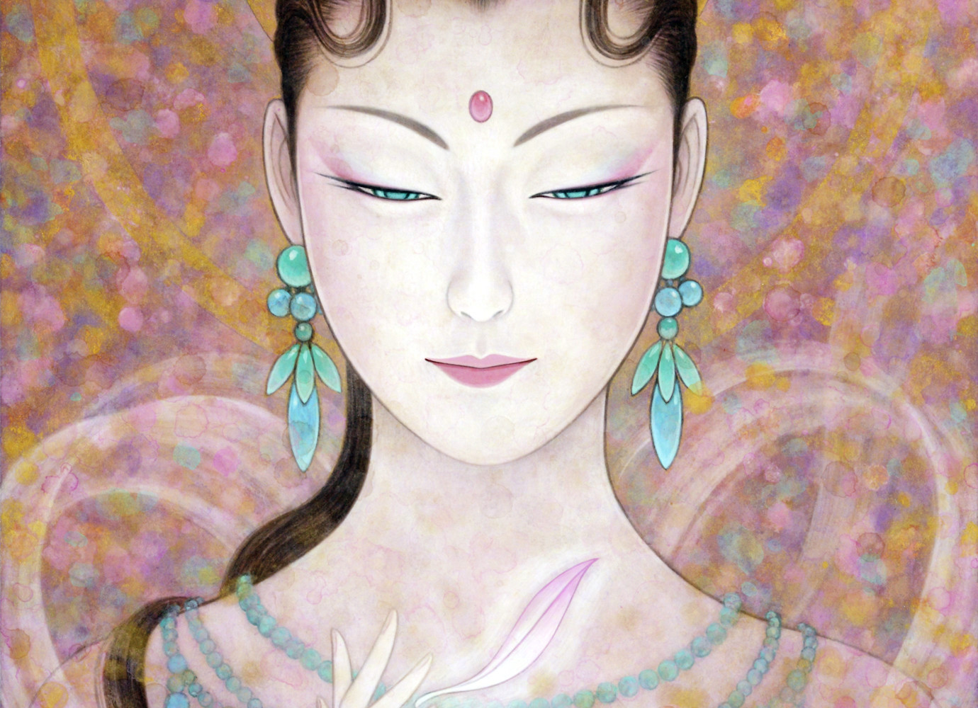 日本画家ichiro Tsuruta 鶴田一郎 1954女性绘画作品 日本画家ichiro Tsuruta 鶴田一郎 1954女性绘画作品