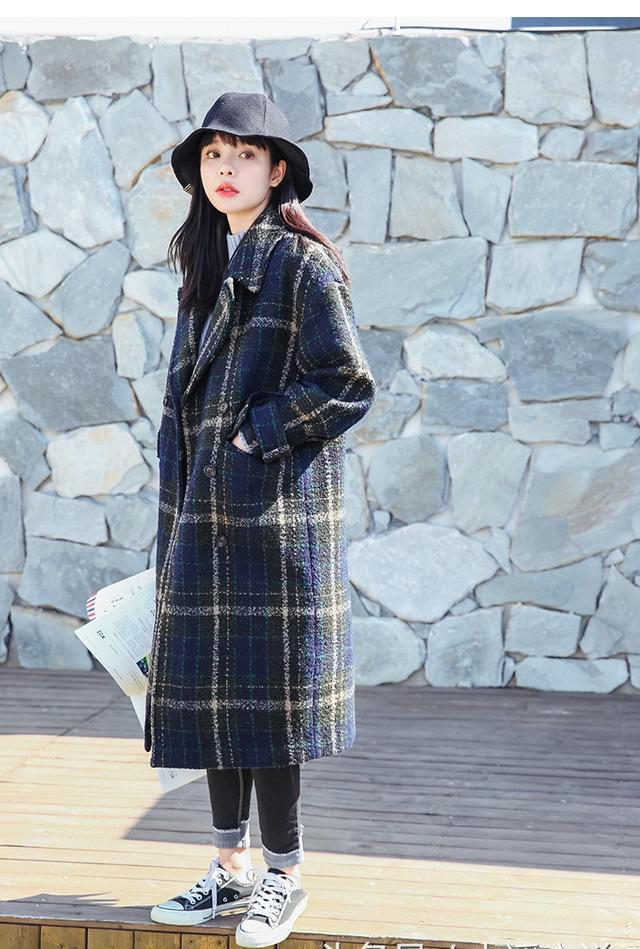 格子大衣里藏着你要的气质,冬天可以这样穿