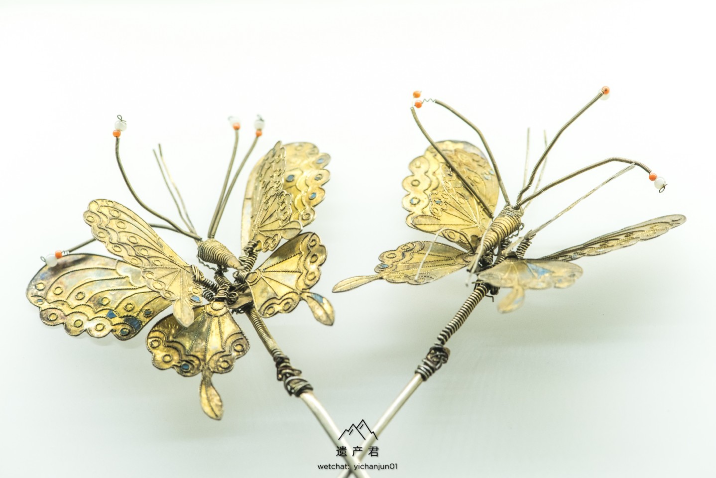 辽宁省博物馆藏· 清代鎏金蝴蝶形银步摇