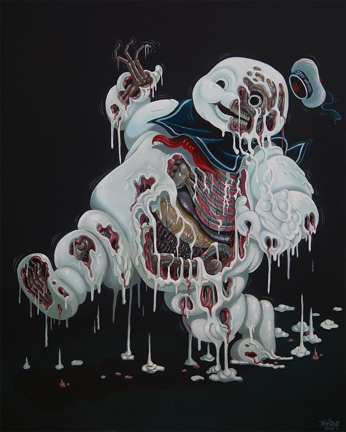 奥地利街头艺术家nychos创作出精美的艺术品