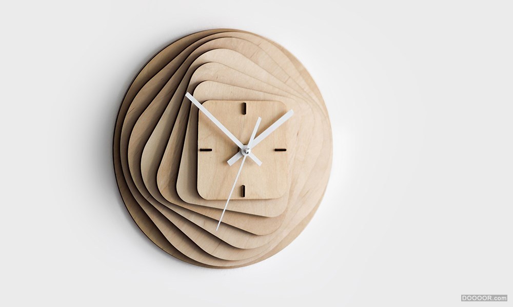 创意木质时钟设计