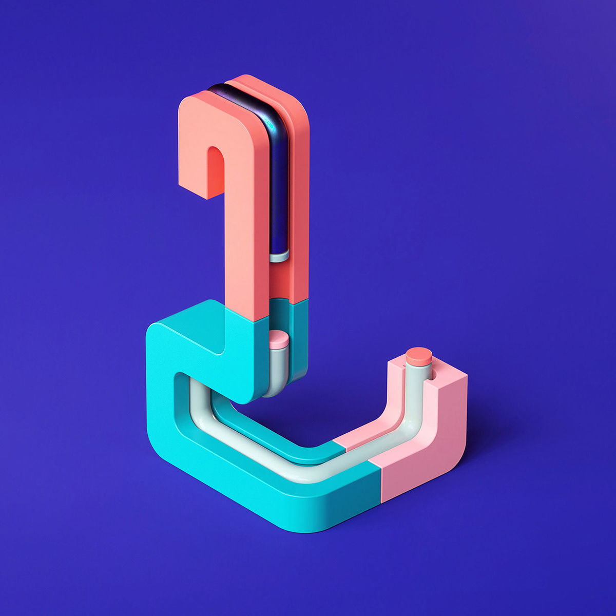 3d立体字母设计.质感超赞!