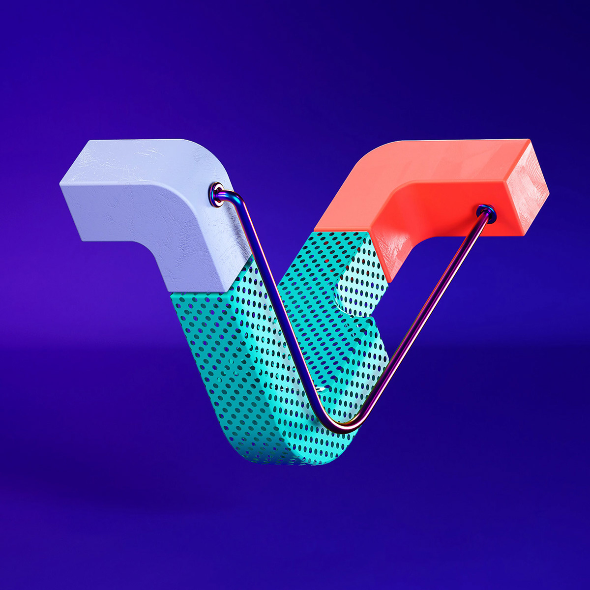 3d立体字母设计.质感超赞!