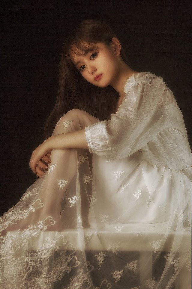 可爱娃娃脸唯美女生蕾丝长裙气质无与伦比写真集 @微相册_新浪看点