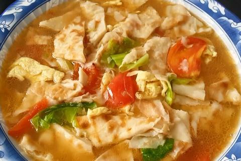 河南烩饼的做法,只需简单几步,剩饼也这么美味