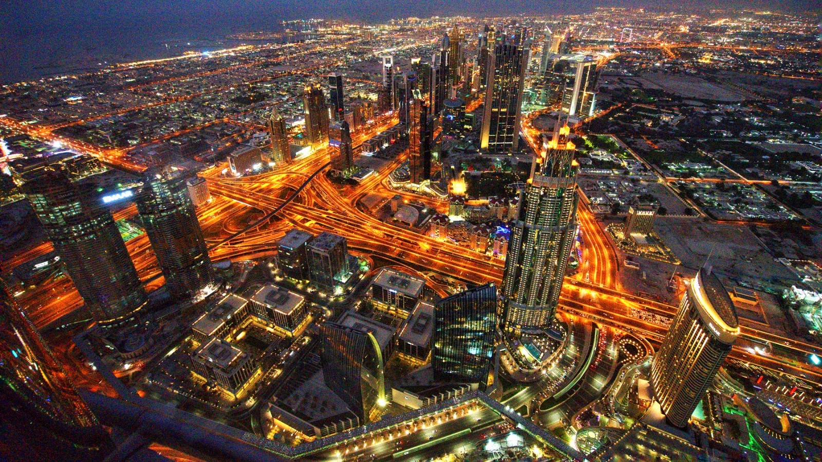 高清迪拜城市夜景壁纸图片-壁纸图片大全