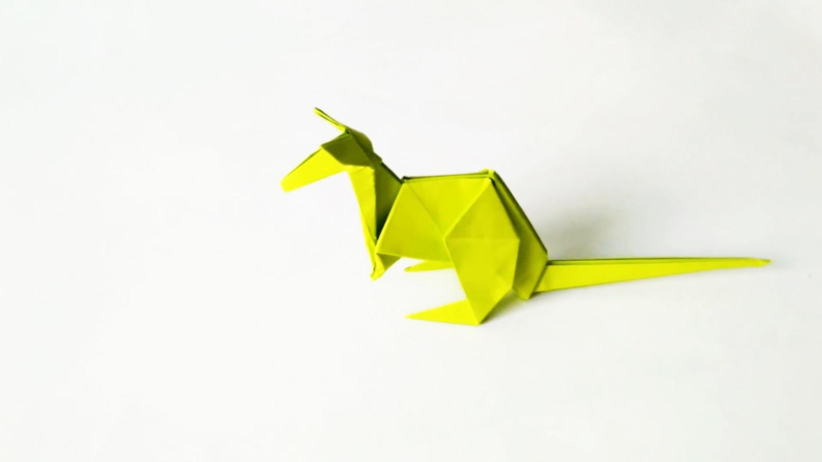 创意diy,手工折纸可爱的小袋鼠,方法简单,关键是孩子们都喜欢