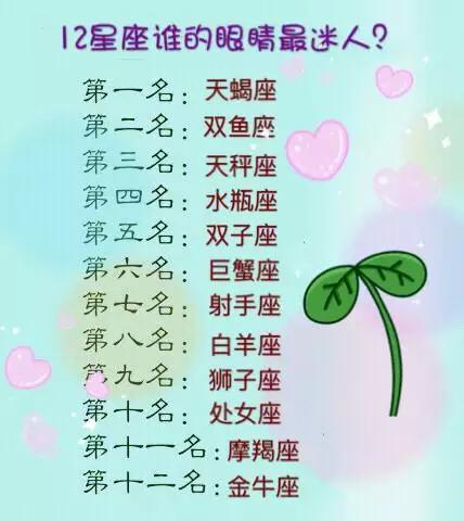 十二星座谁是补刀王,12星座谁的眼睛最迷人?