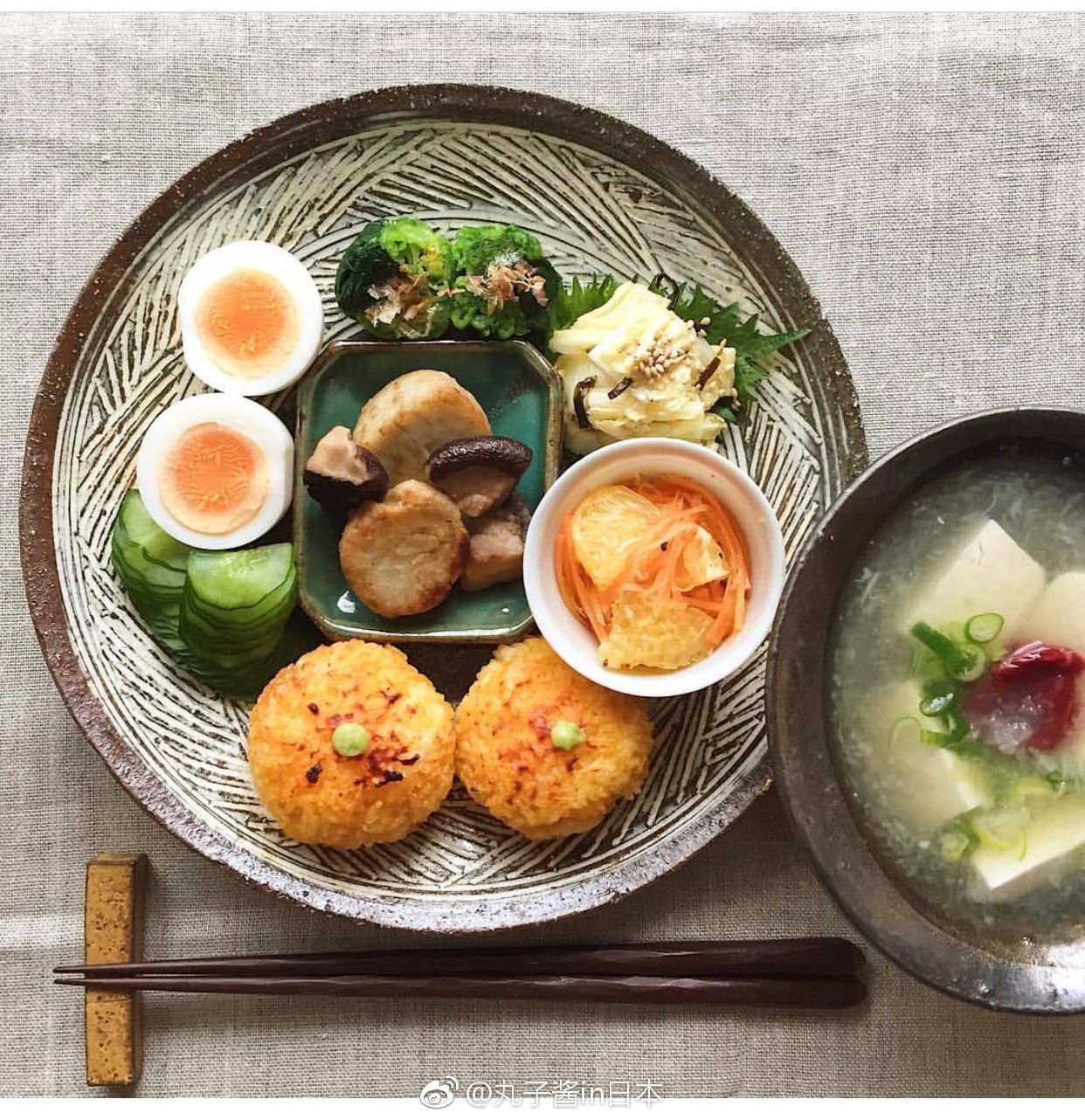 日系精美和风早餐看出特点了吗饭团海鲜几乎必备呀