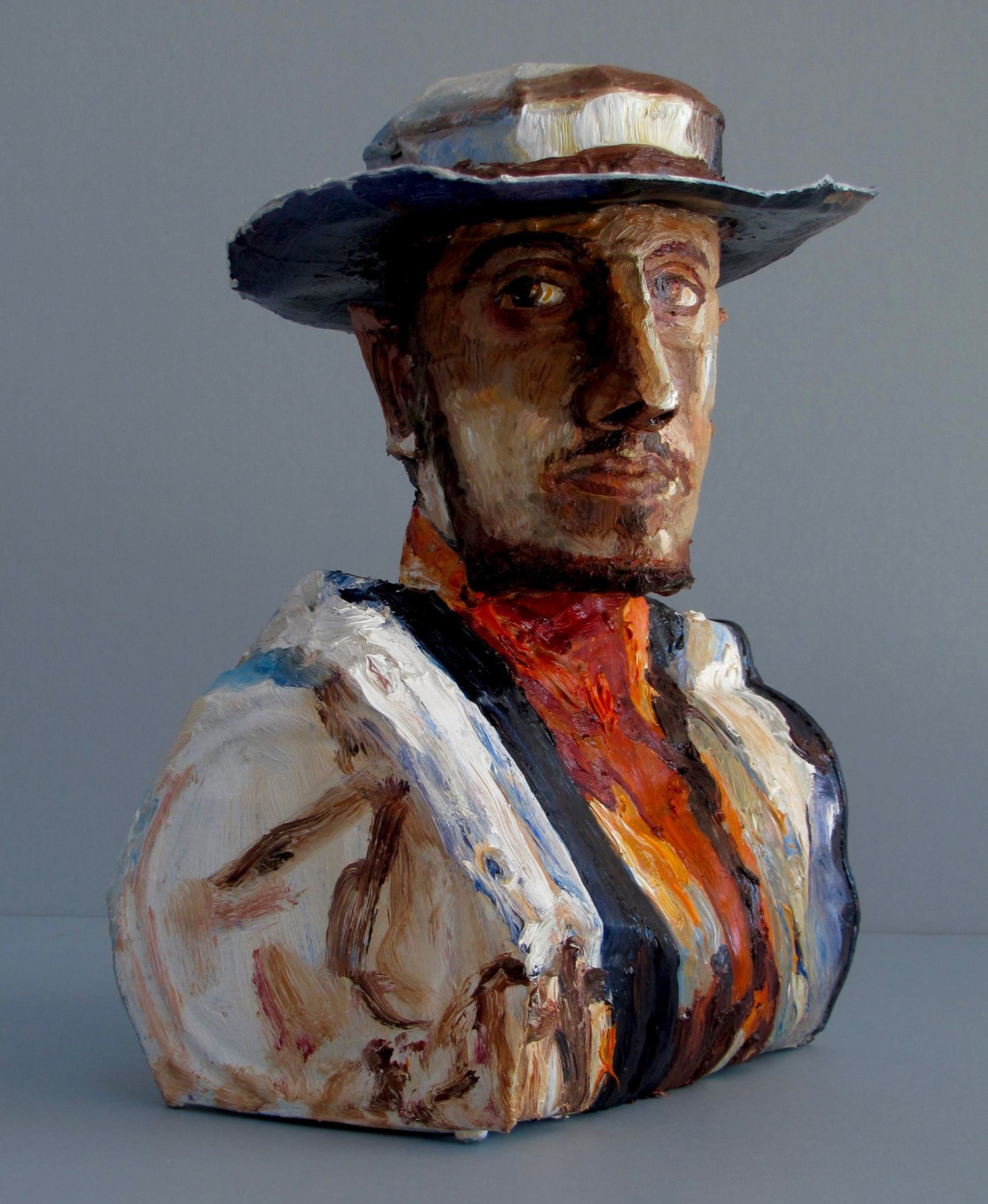 艺术家 allan rubin 在铁皮罐头上的绘画艺术品