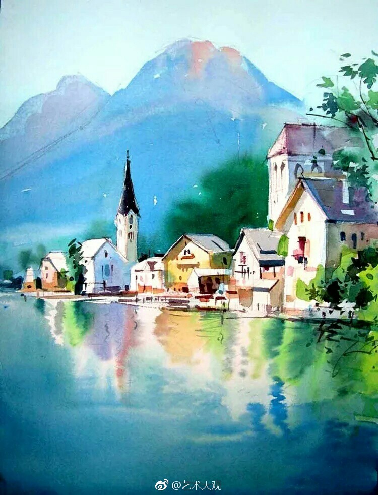 印度画家milindmulick风景水彩画专辑