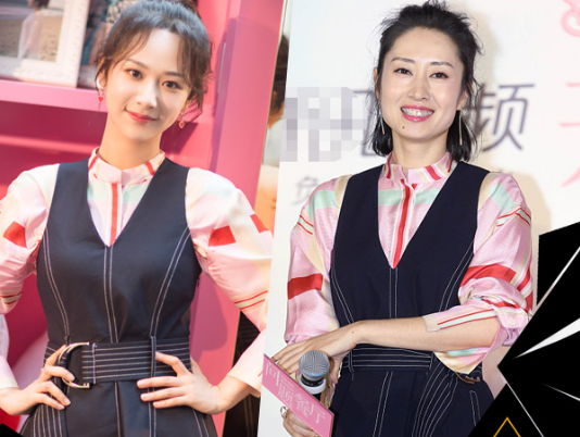 杨紫穿粉嫩裙隔空撞了关关妈对比之下刘敏涛尴尬了