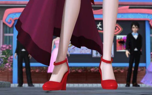 齐娜的高跟鞋是大红色,大红色代表这吉祥热烈,奔放,激情,斗志,从齐娜