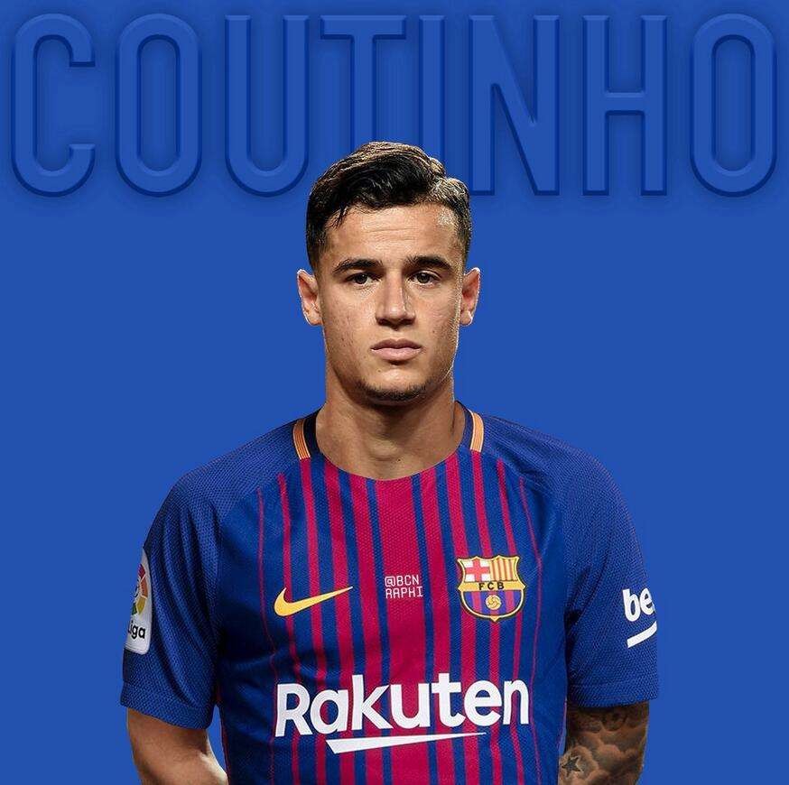 库蒂尼奥正式穿巴塞罗那7号球衣