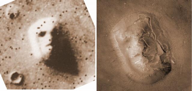 火星探测器发现火星上有一张人脸 后经过3d建模才发现是虚惊一场