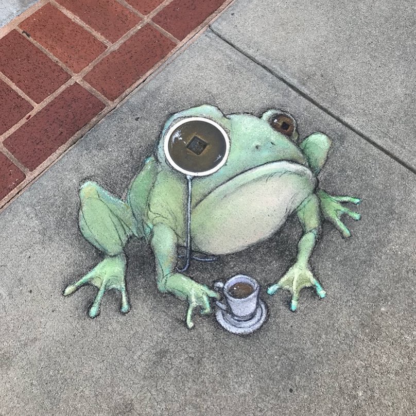 有趣的街头粉笔涂鸦艺术家davidzinn