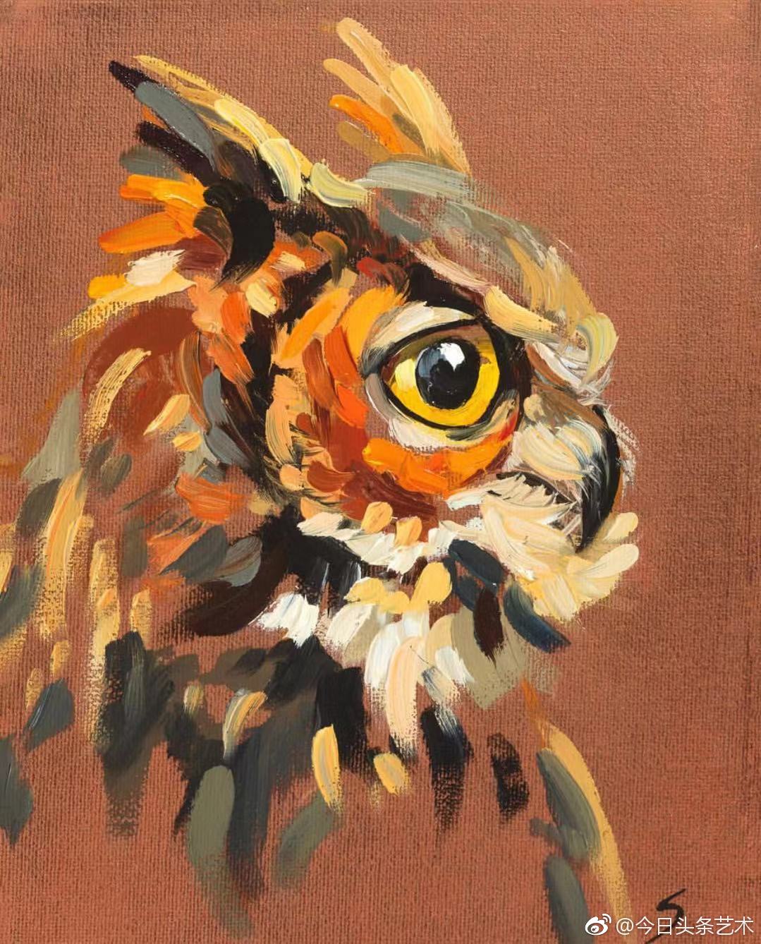 野生动物画家sauleseja小动物油画作品