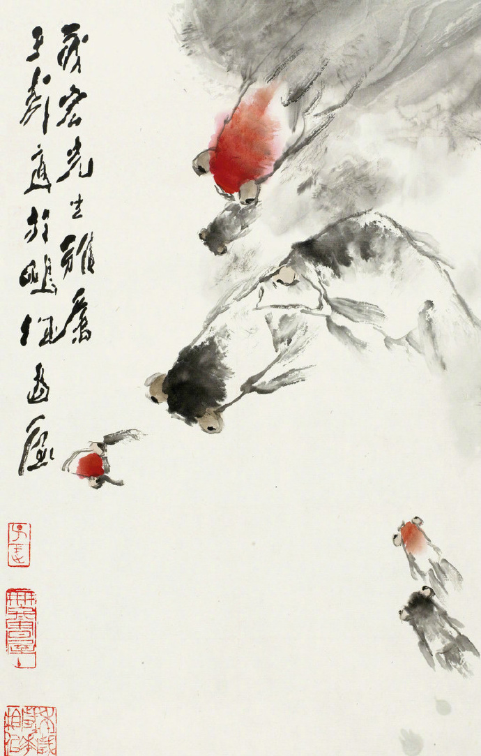 水墨金鱼丨王子武绘