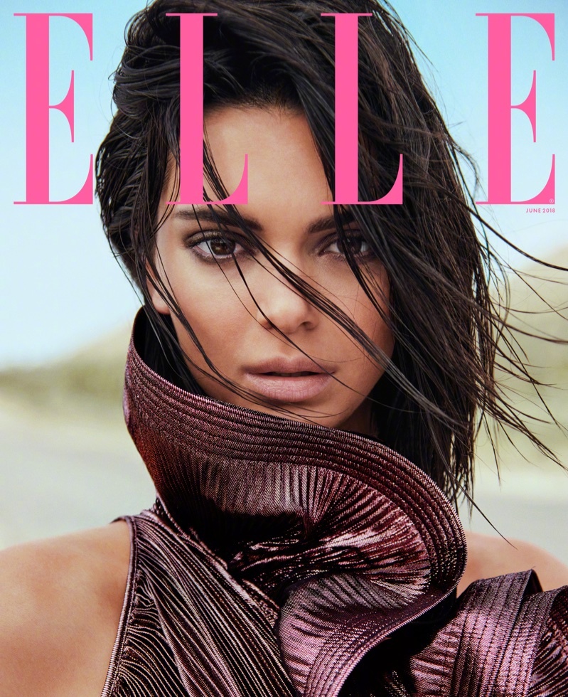 肯豆kendall jenner 登上《elle》美国版2018年6月号封面