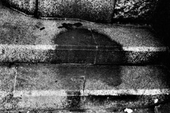 广岛爆炸后墙上的影子图片