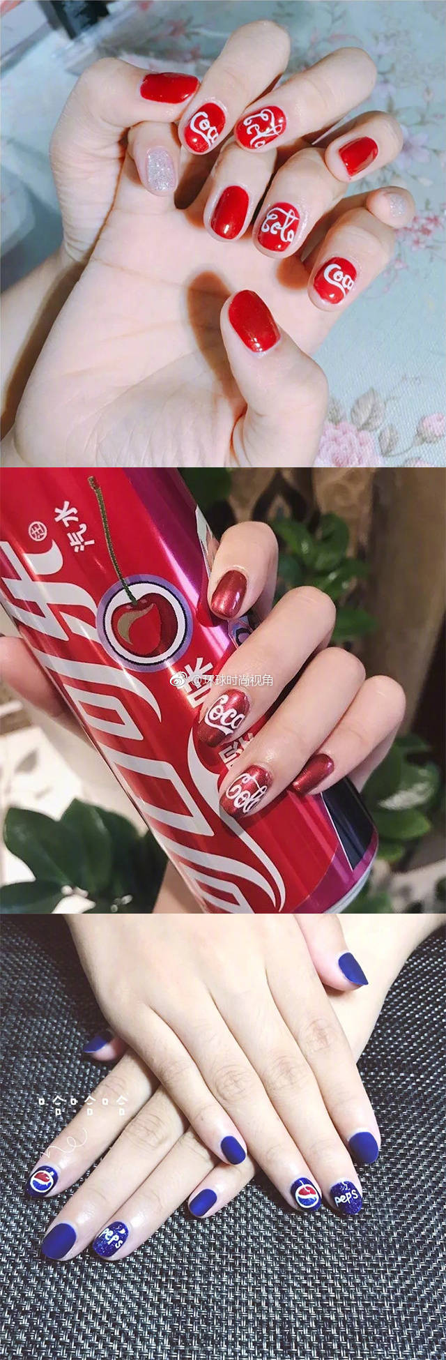 最近超火的可乐美甲,必须试一下