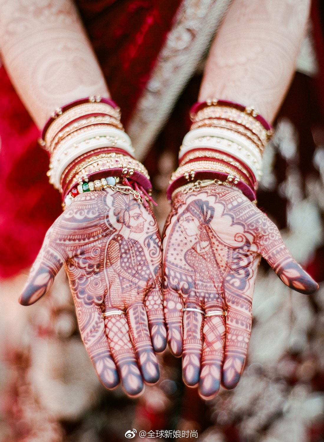 精美的印度彩绘新娘指甲花_新浪看点