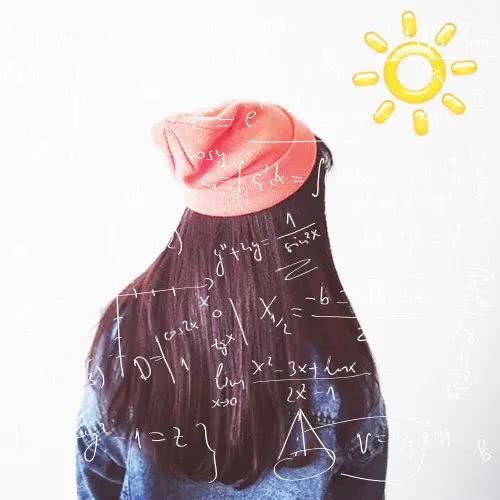 伤感数学公式女生背影头像