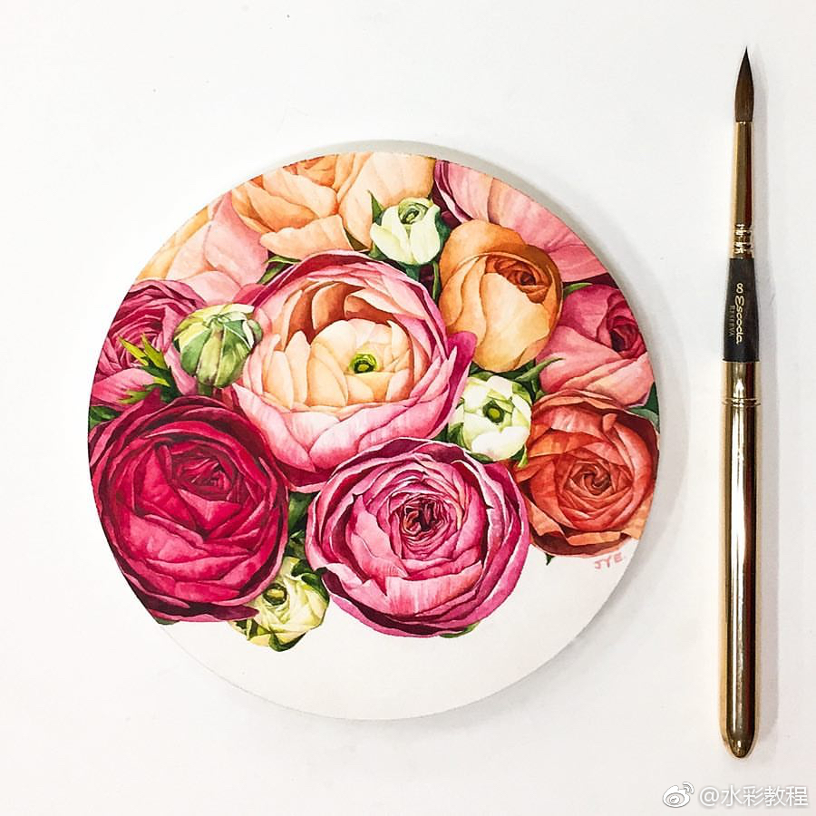 圆形的水彩纸画球形作品真漂亮byinsjyeli