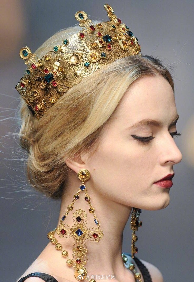 dolce&gabbana fw 2013,daria strokous"别低头皇冠会掉"