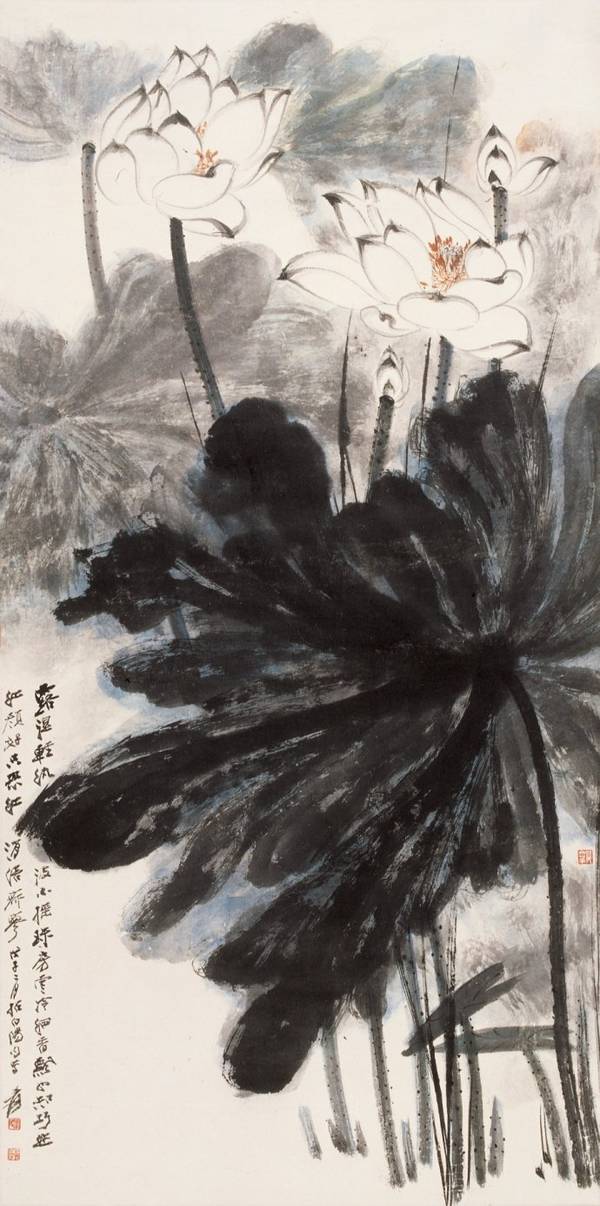 疏池芙蕖——张大千荷花作品欣赏