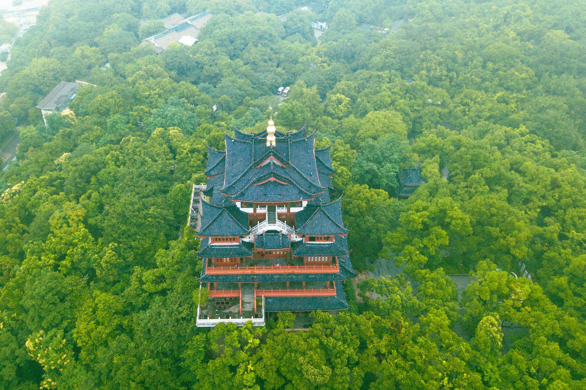 云中城隍阁登高观雨后676767